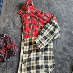 SHEIN Soft Cozy Oversized Plaid Shirt - Red, Black, and Yellow